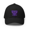 Purple Embroidered Brand Logo Structured Cap | Flexfit