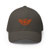 closed-back-structured-cap-dark-grey-front-68bb5776ad3fc.jpg Orange Embroidered Logo Structured Cap | Flexfit