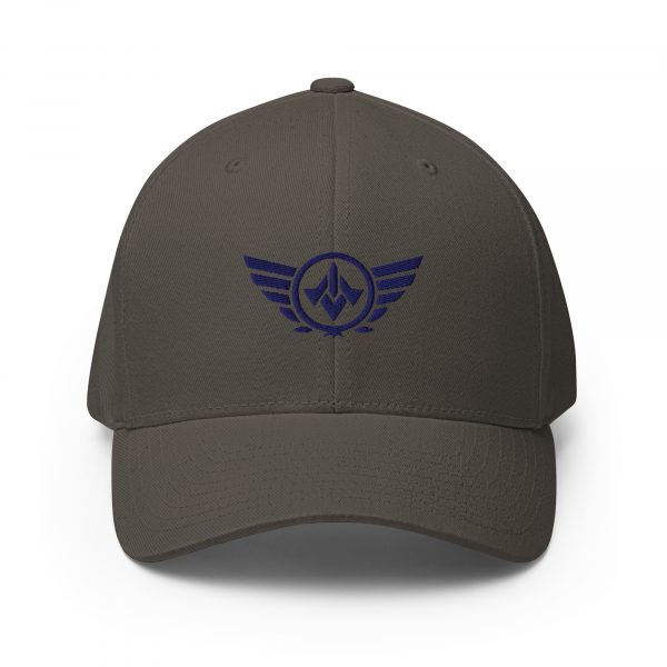 Navy Embroidered Logo Structured Cap | Flexfit