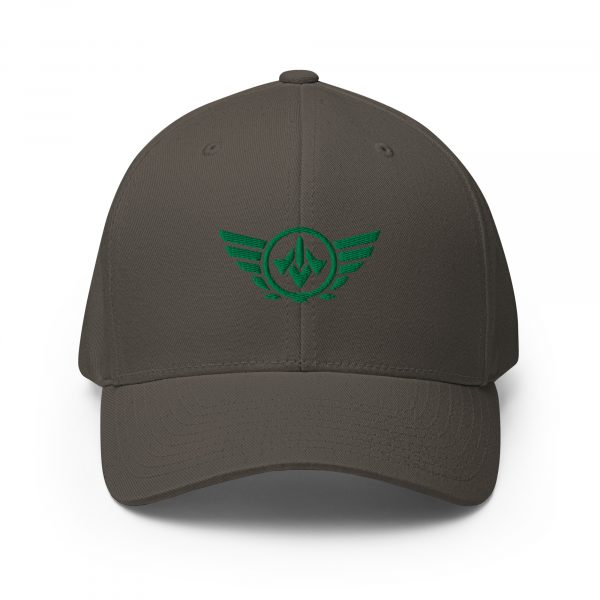 Kelly Green Embroidered Logo Structured Cap | Flexfit