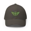 Kiwi Green Embroidered Logo Structured Cap | Flexfit