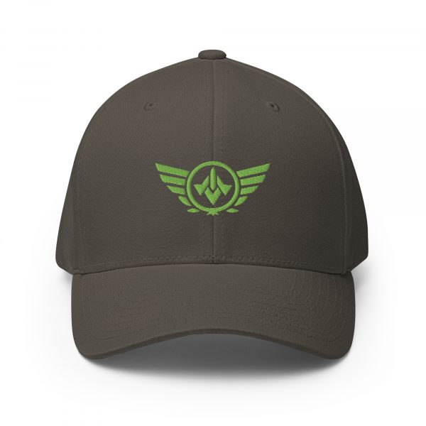 Kiwi Green Embroidered Logo Structured Cap | Flexfit