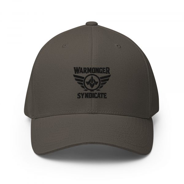 closed-back-structured-cap-dark-grey-front-68bb5b9a1613c.jpg Black Embroidered Brand Logo Structured Cap | Flexfit
