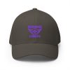 Purple Embroidered Brand Logo Structured Cap | Flexfit