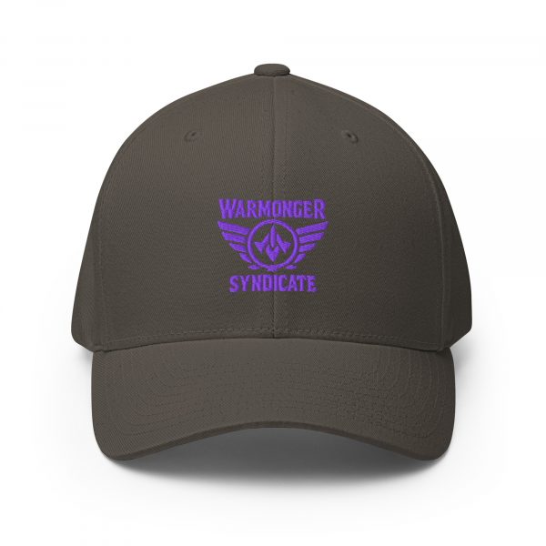 Purple Embroidered Brand Logo Structured Cap | Flexfit