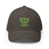 closed-back-structured-cap-dark-grey-front-68bb5e9786f47.jpg Kiwi Green Embroidered Brand Logo Structured Cap | Flexfit