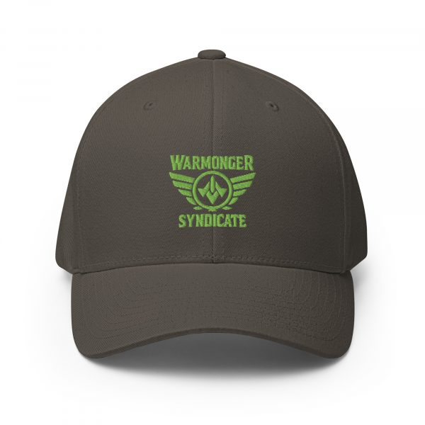 closed-back-structured-cap-dark-grey-front-68bb5e9786f47.jpg Kiwi Green Embroidered Brand Logo Structured Cap | Flexfit