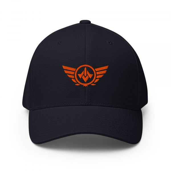 closed-back-structured-cap-dark-navy-front-68bb5776a9e13.jpg Orange Embroidered Logo Structured Cap | Flexfit