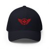 Red Embroidered Logo Structured Cap | Flexfit