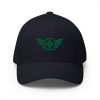 Kelly Green Embroidered Logo Structured Cap | Flexfit