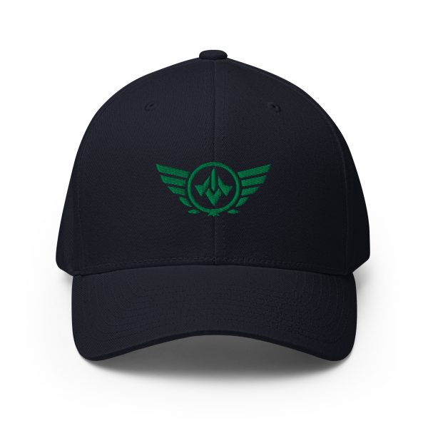 Kelly Green Embroidered Logo Structured Cap | Flexfit