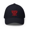Red Embroidered Brand Logo Structured Cap | Flexfit