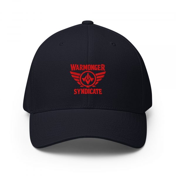 Red Embroidered Brand Logo Structured Cap | Flexfit