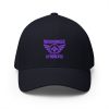 Purple Embroidered Brand Logo Structured Cap | Flexfit