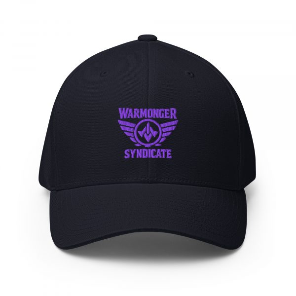 Purple Embroidered Brand Logo Structured Cap | Flexfit