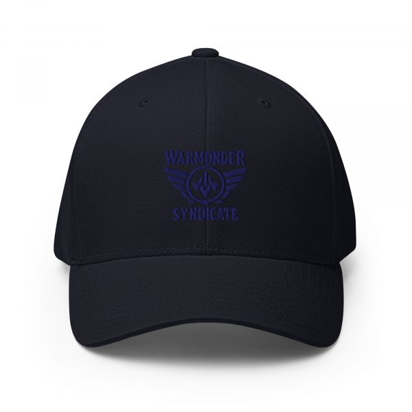 Navy Embroidered Brand Logo Structured Hat | Flexfit