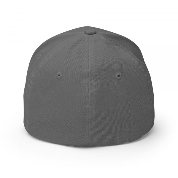 closed-back-structured-cap-grey-back-68bb5c906ca93.jpg Orange Embroidered Brand Logo Structured Cap | Flexfit
