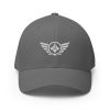 closed-back-structured-cap-grey-front-68bb53ae4fd44.jpg White Embroidered Logo Structured Cap | Flexfit