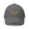 closed-back-structured-cap-grey-front-68bb55d13b5d7.jpg Old Gold Embroidered Logo Structured Cap | Flexfit