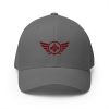 closed-back-structured-cap-grey-front-68bb58536afce.jpg Maroon Embroidered Logo Structured Cap | Flexfit