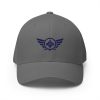 Navy Embroidered Logo Structured Cap | Flexfit
