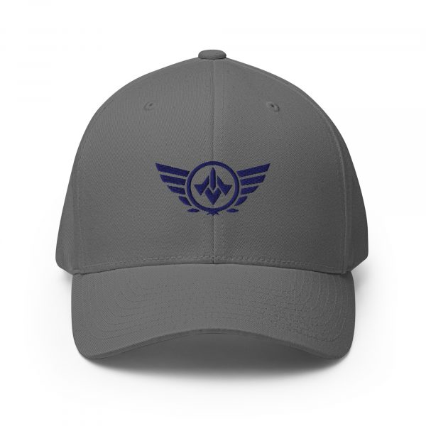 Navy Embroidered Logo Structured Cap | Flexfit