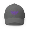 closed-back-structured-cap-grey-front-68bb5a1185e14.jpg Purple Embroidered Logo Structured Cap | Flexfit