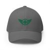 Kelly Green Embroidered Logo Structured Cap | Flexfit