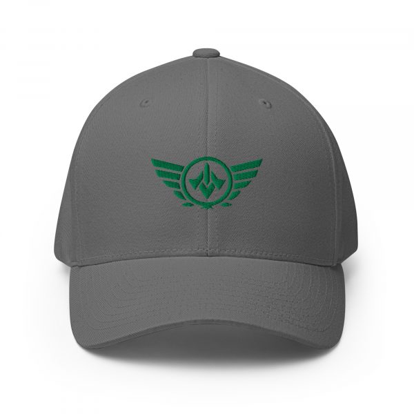 Kelly Green Embroidered Logo Structured Cap | Flexfit