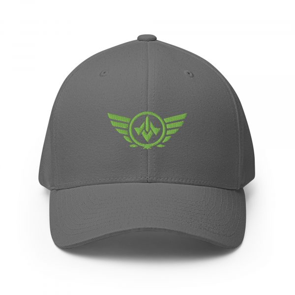 Kiwi Green Embroidered Logo Structured Cap | Flexfit
