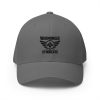 closed-back-structured-cap-grey-front-68bb5b9a17a25.jpg Black Embroidered Brand Logo Structured Cap | Flexfit