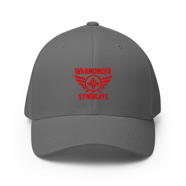 Red Embroidered Brand Logo Structured Cap | Flexfit
