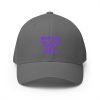 Purple Embroidered Brand Logo Structured Cap | Flexfit