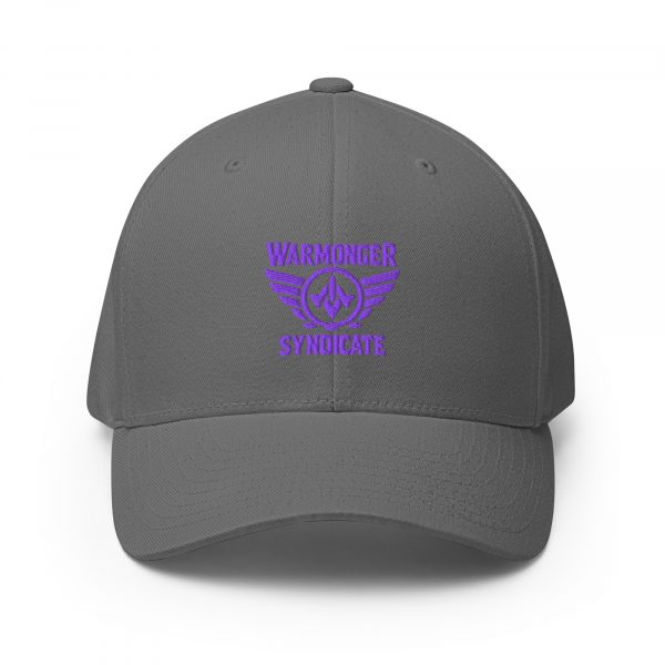 Purple Embroidered Brand Logo Structured Cap | Flexfit