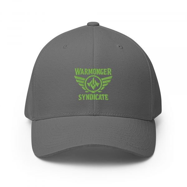 closed-back-structured-cap-grey-front-68bb5e97898b8.jpg Kiwi Green Embroidered Brand Logo Structured Cap | Flexfit