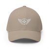 closed-back-structured-cap-khaki-front-68bb53ae51e47.jpg White Embroidered Logo Structured Cap | Flexfit