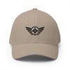 closed-back-structured-cap-khaki-front-68bb55513525a.jpg Black Embroidered Logo Structured Cap | Flexfit