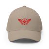 Red Embroidered Logo Structured Cap | Flexfit