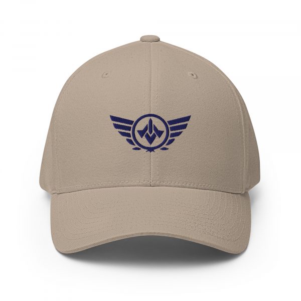 Navy Embroidered Logo Structured Cap | Flexfit