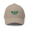 Kelly Green Embroidered Logo Structured Cap | Flexfit
