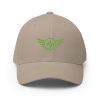Kiwi Green Embroidered Logo Structured Cap | Flexfit