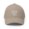 White Embroidered Brand Logo Structured Cap | Flexfit