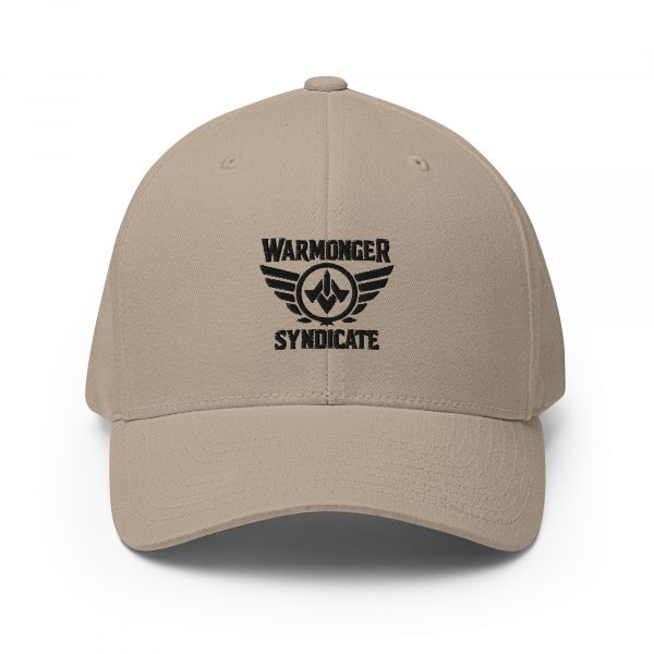 closed-back-structured-cap-khaki-front-68bb5b9a1895f.jpg Black Embroidered Brand Logo Structured Cap | Flexfit
