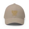 Old Gold Embroidered Brand Logo Structured Cap | Flexfit