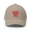 Red Embroidered Brand Logo Structured Cap | Flexfit