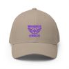 Purple Embroidered Brand Logo Structured Cap | Flexfit