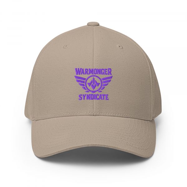 Purple Embroidered Brand Logo Structured Cap | Flexfit