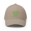 closed-back-structured-cap-khaki-front-68bb5e978b1e3.jpg Kiwi Green Embroidered Brand Logo Structured Cap | Flexfit