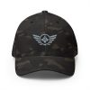 closed-back-structured-cap-multicam-black-front-68bb559f26c56.jpg Grey Embroidered Logo Structured Cap | Flexfit