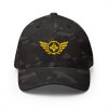 closed-back-structured-cap-multicam-black-front-68bb56a82b8d8.jpg Gold Embroidered Logo Structured Cap | Flexfit